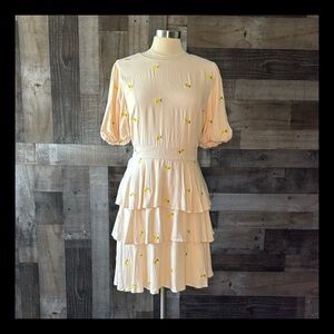 NWT! Sweet Lemon midi dress large softgirl pastel garden party earth girl summer